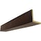 Ekena Millwork 2-Sided (L-beam) Rough Sawn Endurathane Faux Wood Ceiling Beam, Premium Mahogany, 4"W x 8"H  x 20'L BMRS2C0040X080X240ZM - alternate 1